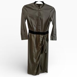 BCBGMaxAzria Long Sleeve Gray Dress